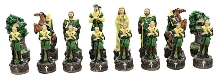The  Robin Hood Resin Theme Chess Pieces