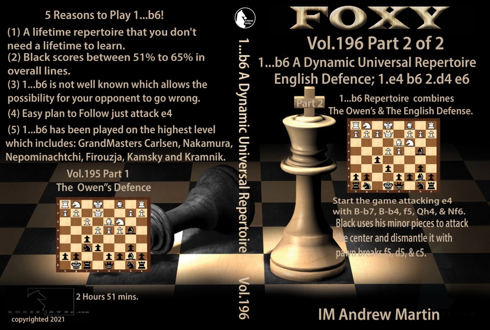 Foxy Chess 195 & 196 The Owens Defence, The English Defence