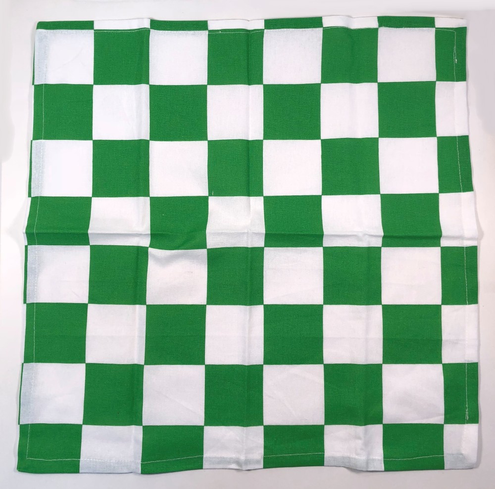 Chess Napkins - Green & White - 100% cotton - 19X19 inch