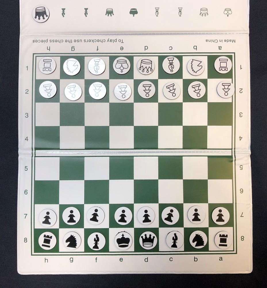 Large Folding Magnetic Chess Set - Tri Fold