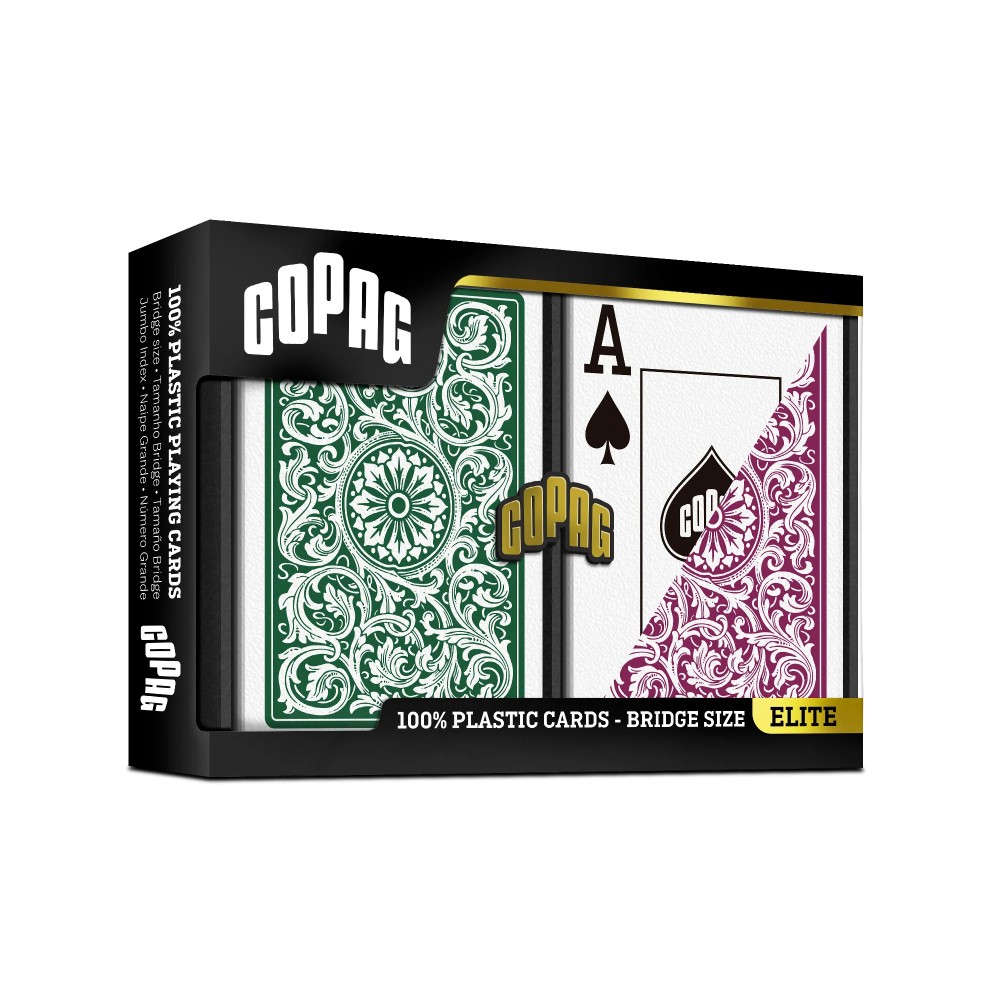 COPAG 1546 - Burgundy & Green - Jumbo Index - Bridge