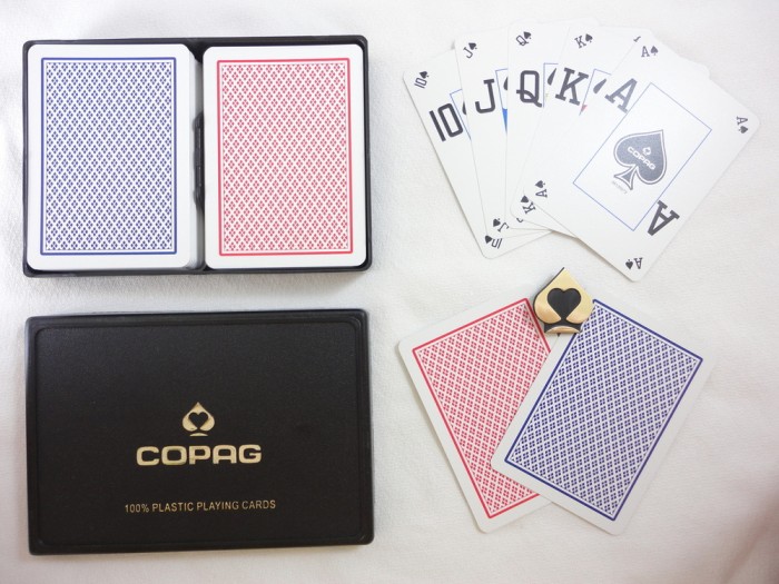 Copag PEEK Poker Case - 12 Dual Decks - Red/Blue Peek Pip