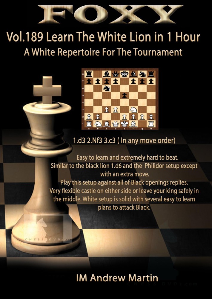 Foxy Chess Digital Download 189  White Repertoire in 1 Hour