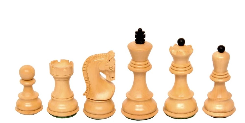 Zagreb - Ebonized - Wood Chess pieces – 3.7” King
