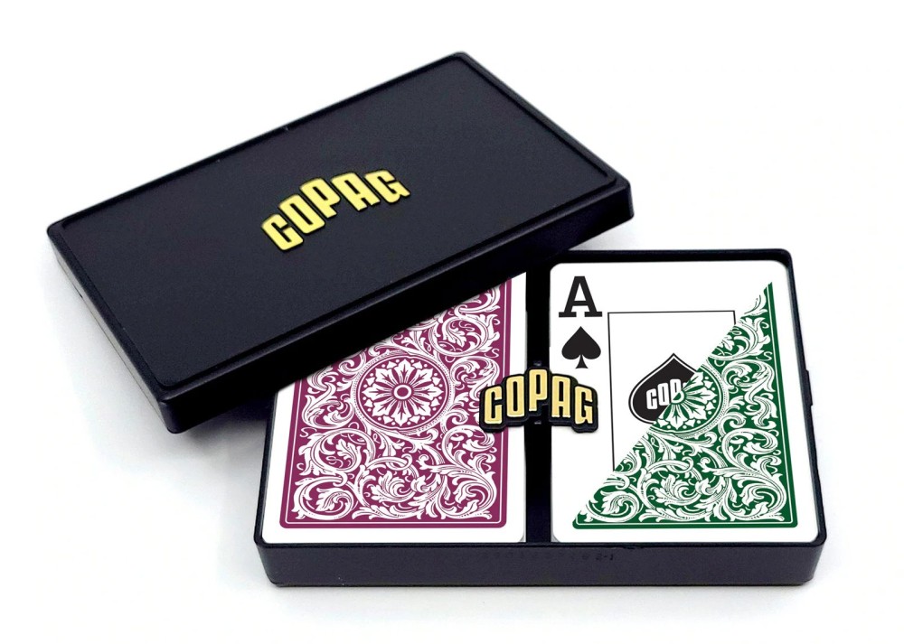 COPAG 1546 - Green/Burgundy - Super Index - Poker