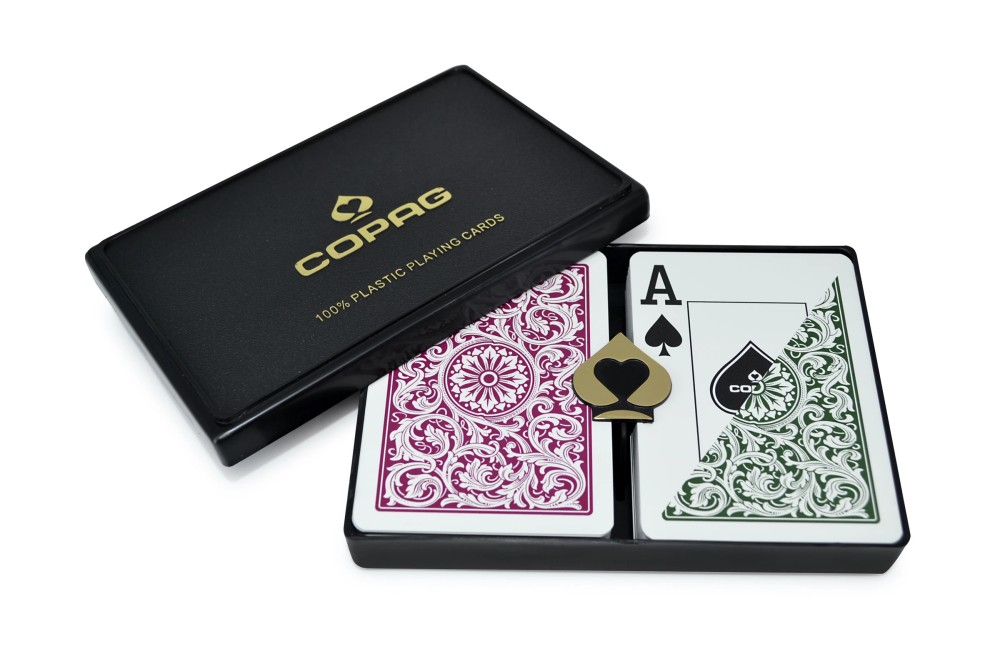 COPAG 1546 - Green/Burgundy - Super Index - Poker