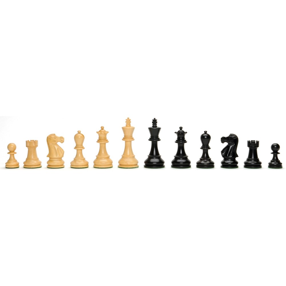 Ebonized Wood Jacques Chessmen – Weighted & Handpolished