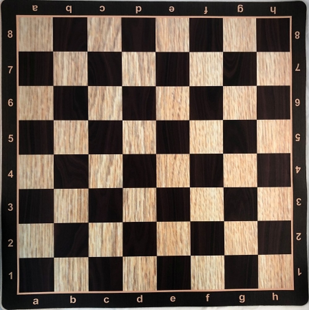 Fleur de lis Anjan Wood Weighted Chess Set  w/ Black Burl Floppy Board