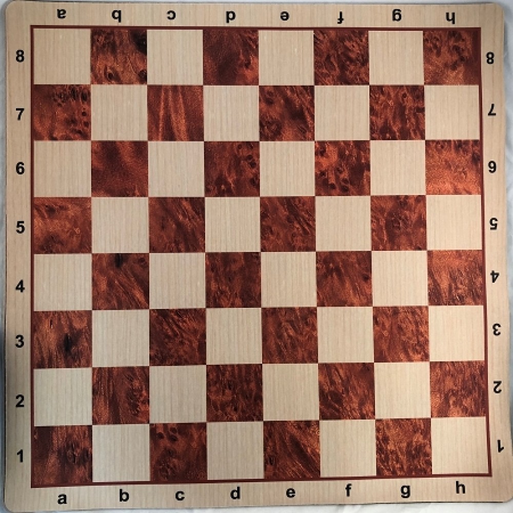 Trudeau Burnished Wood Chess Set  w/ Wood Grain Floppy Board