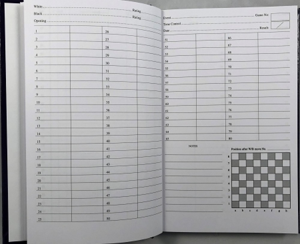 Brown Chess Hardcover Scorebook