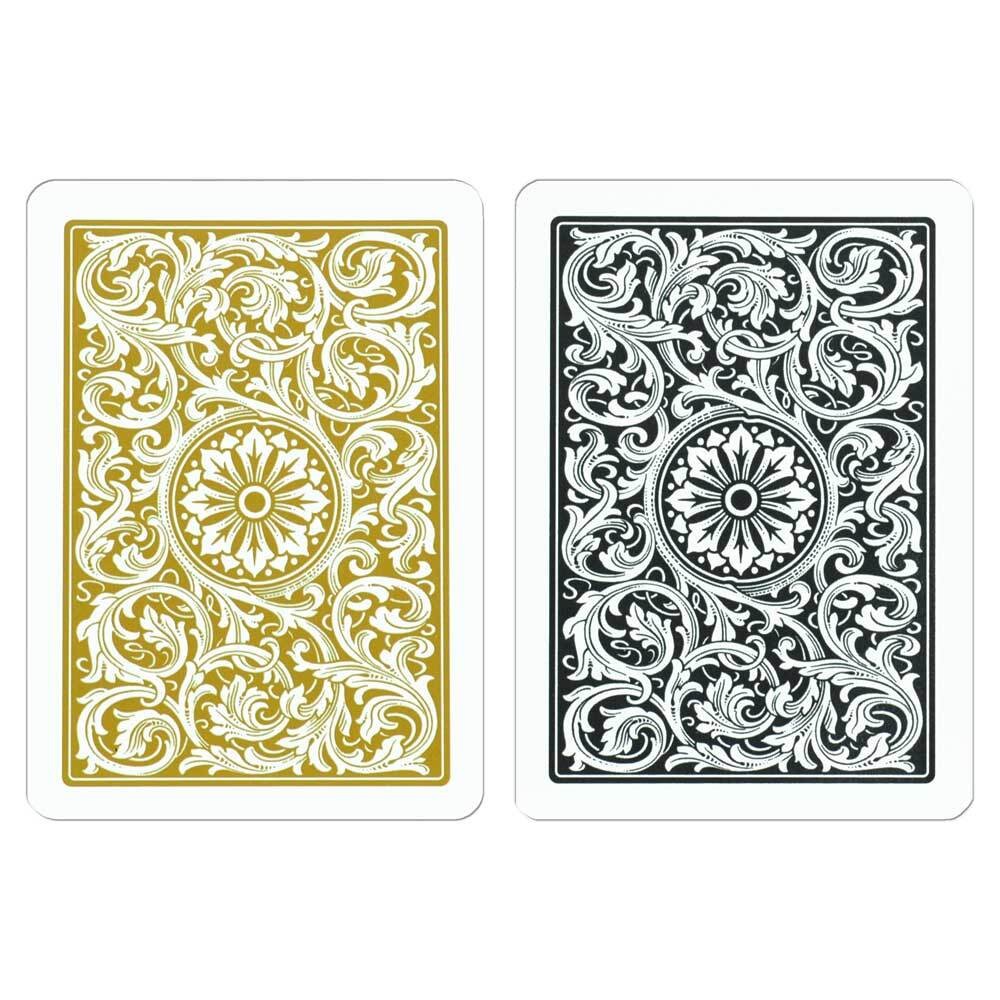 Poker Regular Index 1546 Black Gold  COPAG 12 Dual Deck CASE