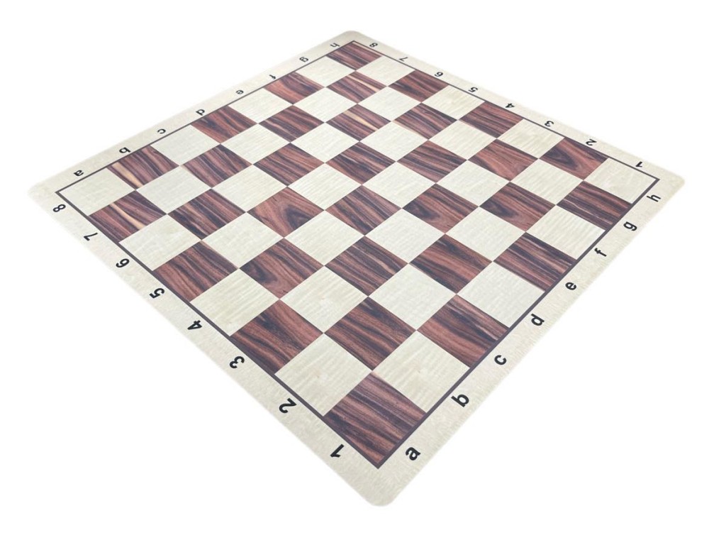 Chess Board - Wood Grain Floppy Mousepad  - 2 1/4" Squares - USA Made