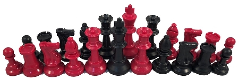 Red and Black Chess Set