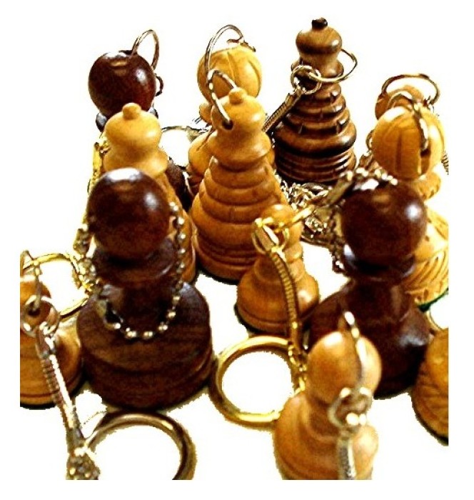 Wood Pawn Keychain