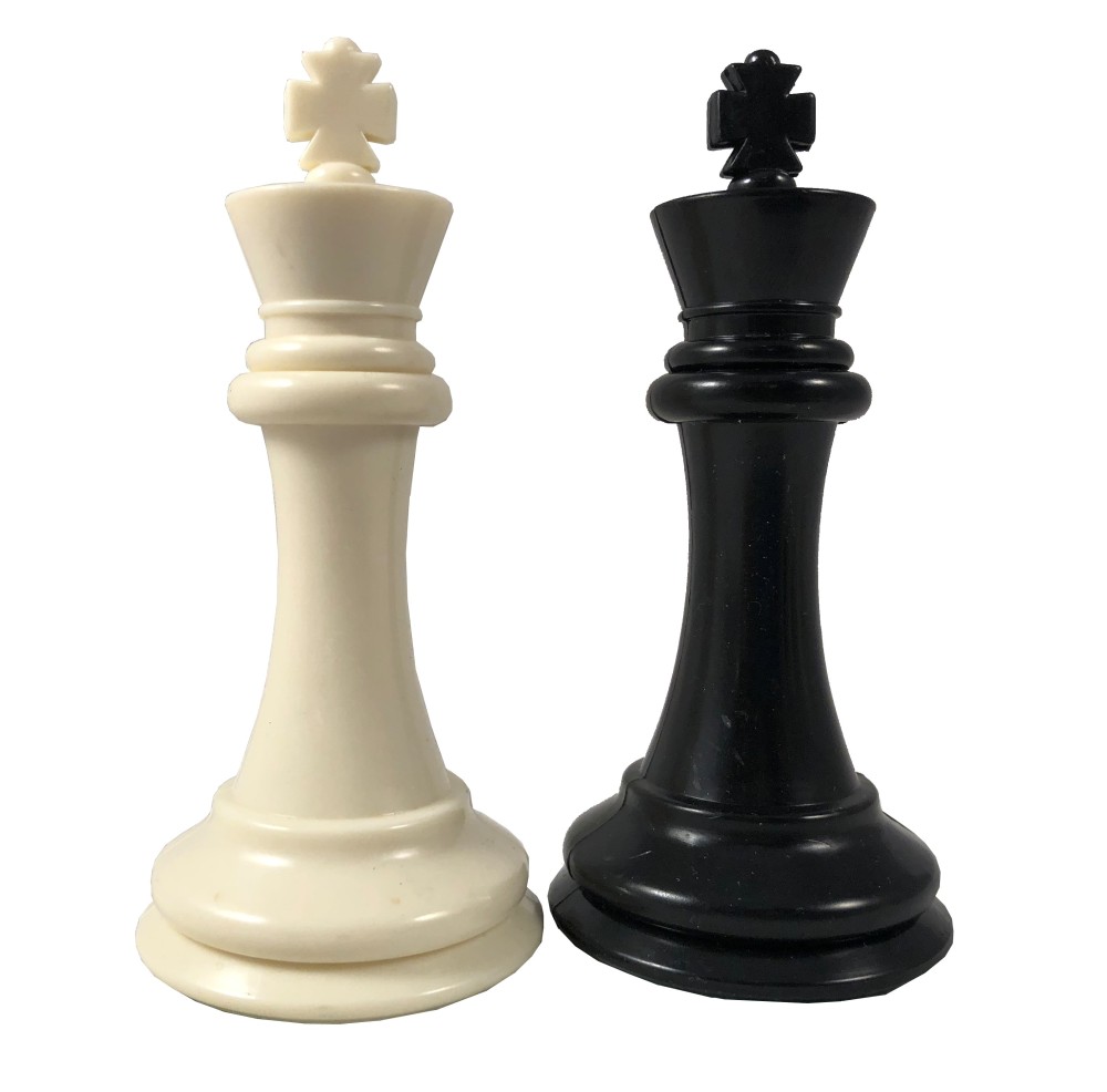 Big Knight - Plastic Chess Set - Heavily Weighted 3lbs+ - 4 in. King