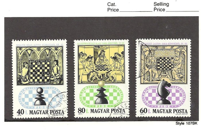 Hungary Chess Stamps
