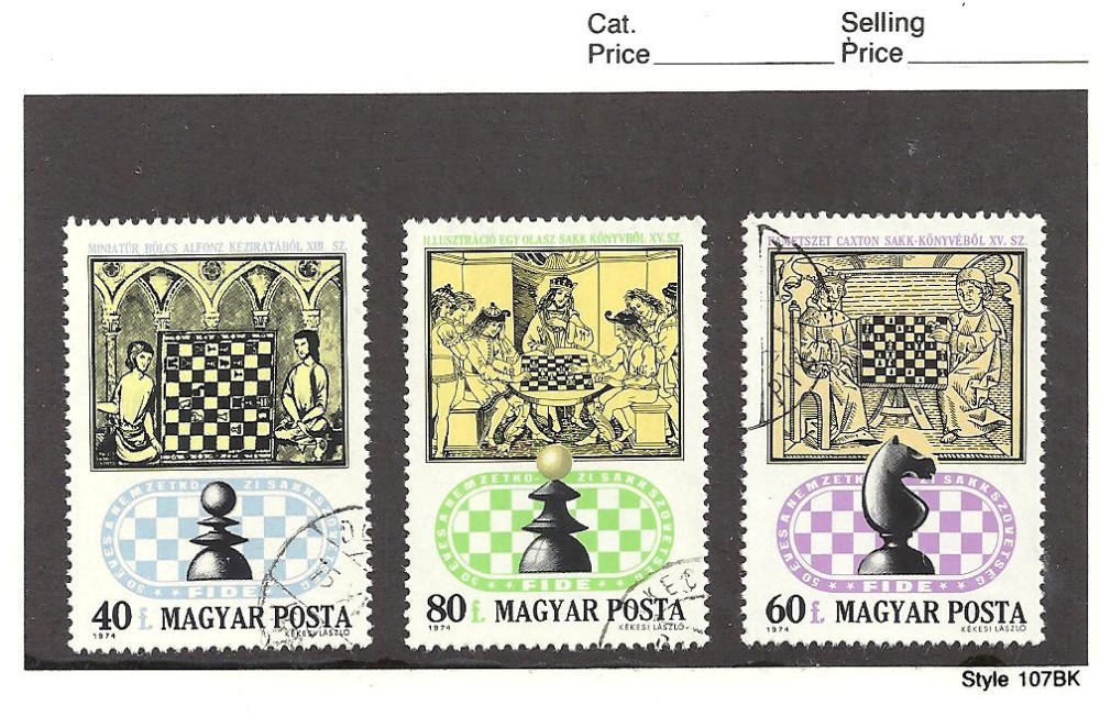 Hungary Chess Stamps