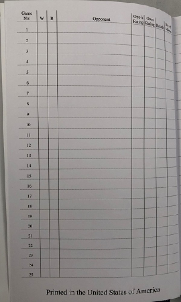 Orange Chess Hardcover Scorebook