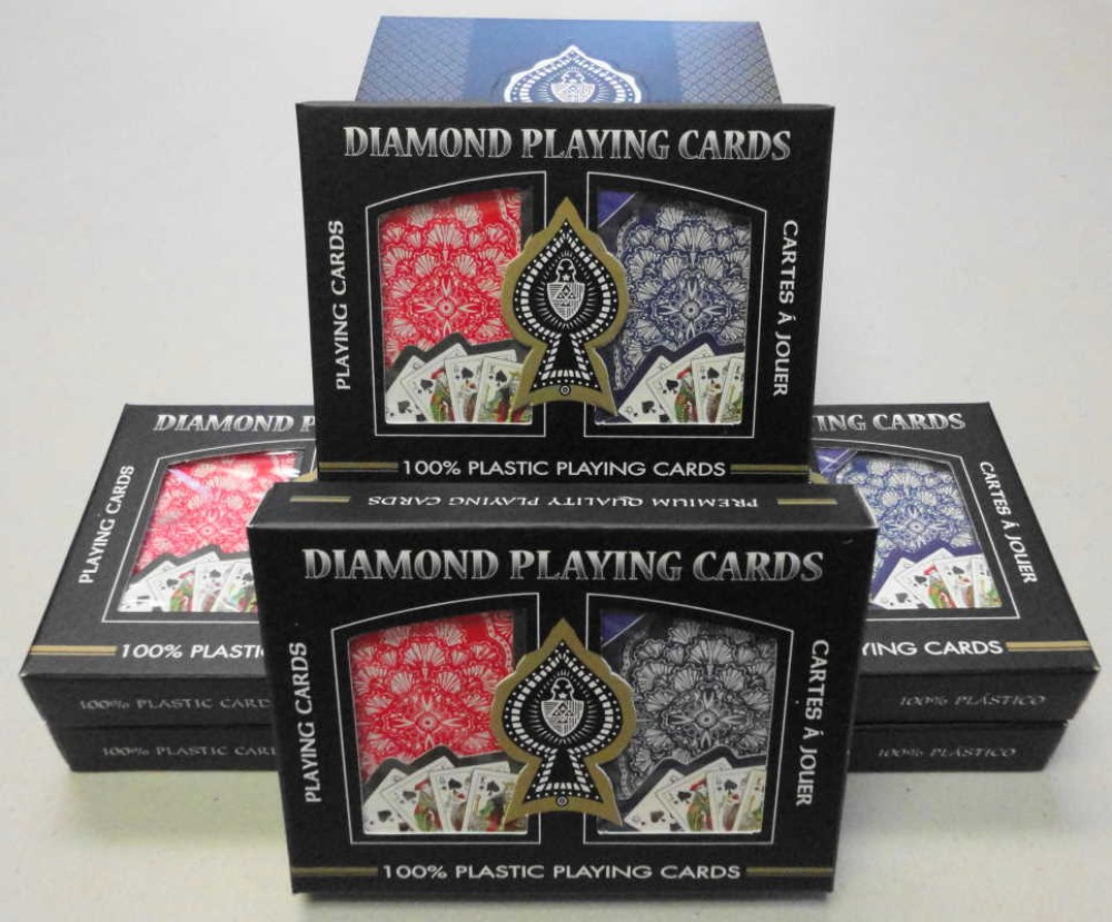 12 Sets (24 decks)  - Ace 100% Plastic - Ruby Bridge - French Index