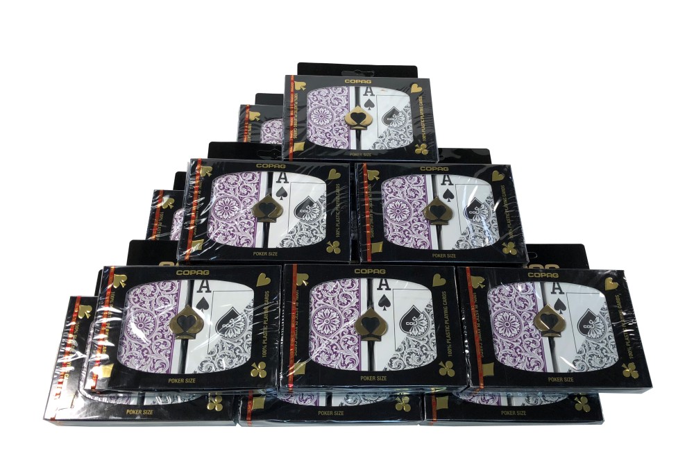 Poker Super Index 1546 Purple/Gray Case COPAG Playing Cards