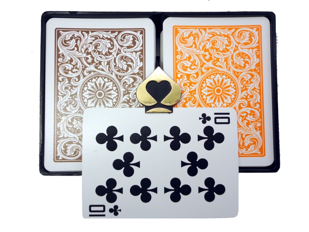 COPAG 1546 - Orange/Brown - Regular Index - Poker