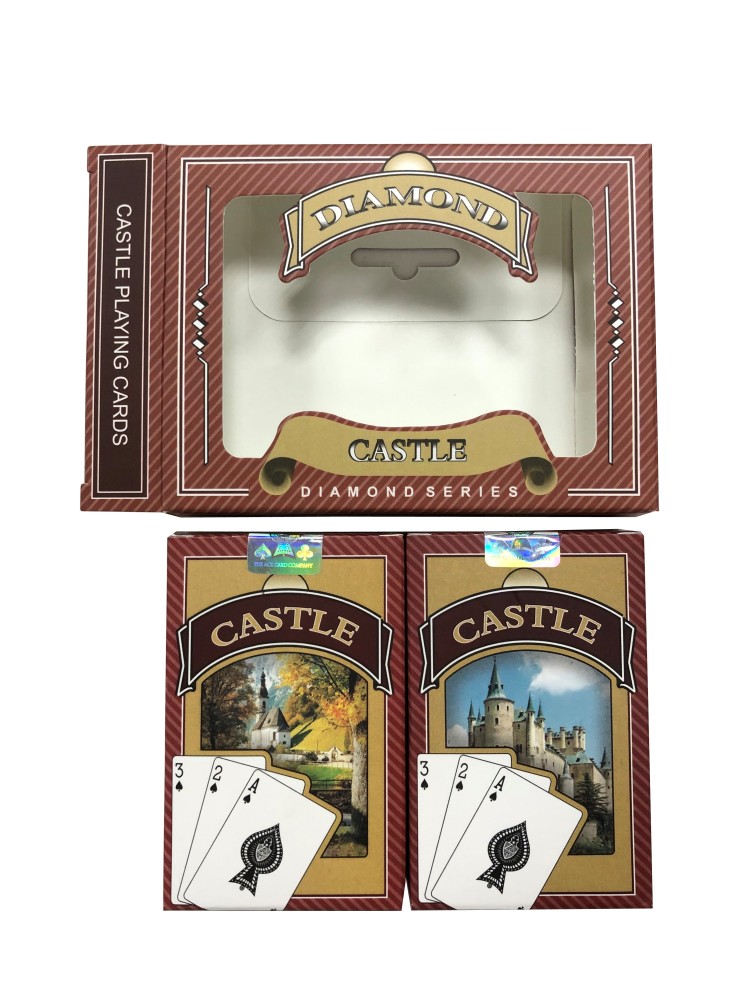 Castle Bridge Playing Cards - Ace 100% Plastic - Regular Index