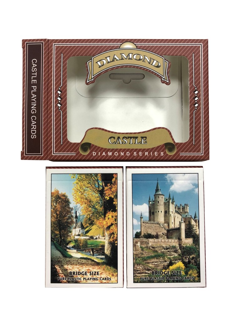 Castle Bridge Playing Cards - Ace 100% Plastic - Regular Index