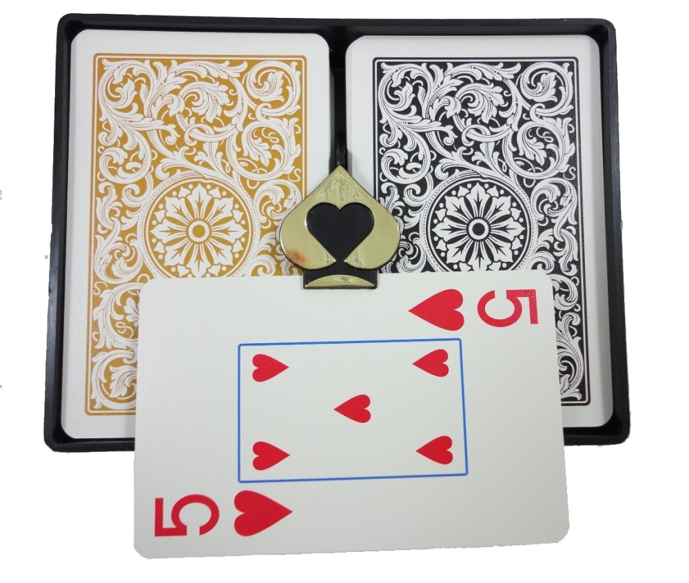 Bridge Super Index 1546 Black & Gold COPAG Playing Cards Plastic